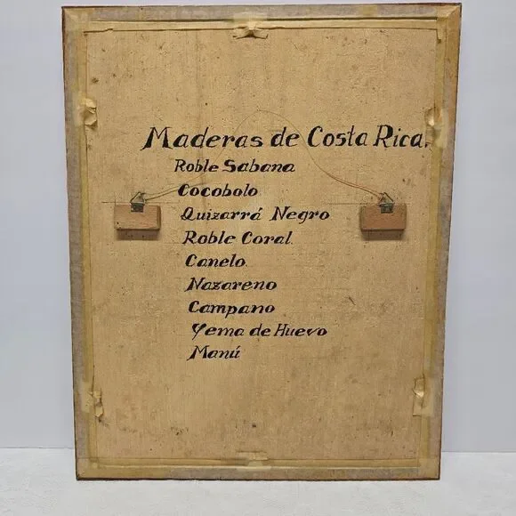 Vintage Wood Mix Mosaic Barn Quilt 3D Wall Art Rustic Cottage Decor Costa Rica - Picture 5 of 10